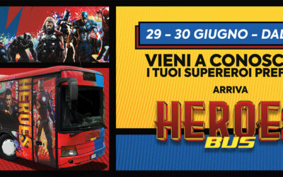 Arriva Heroes Bus al Centro Commerciale Girasole